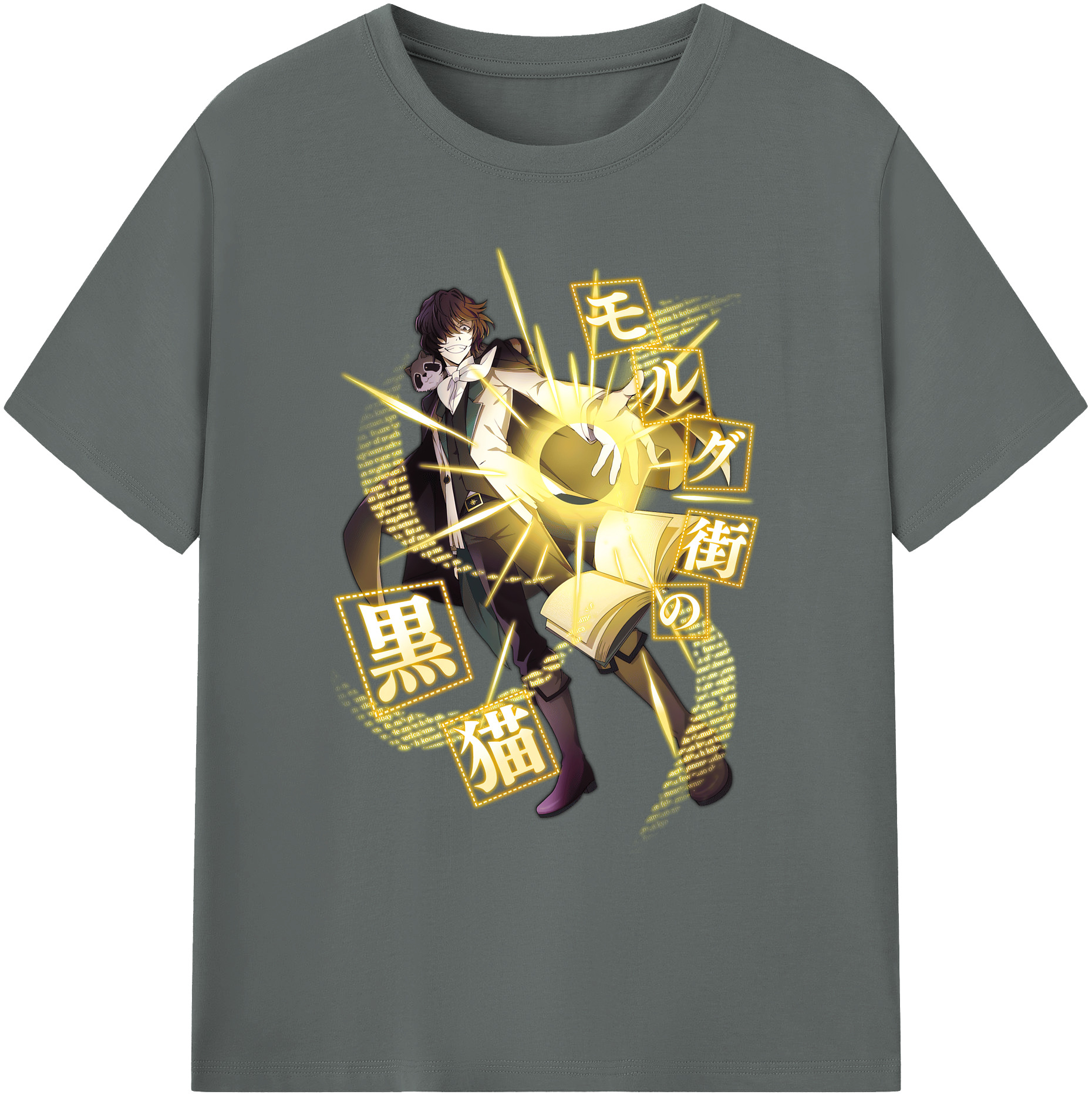 （画像用） 文豪ストレイドッグス Bungo Stray Dogs 綿100％ メンズ半袖Tシャツ｜肌触りやわらか＆通気性